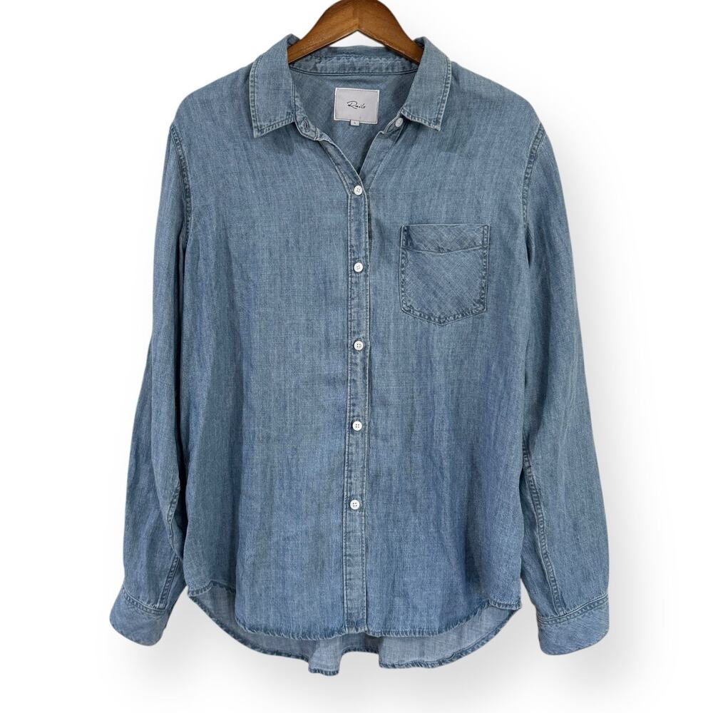 Rails Phoenix Aztec Embroidered Chambray Denim Bu… - image 3